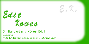 edit koves business card