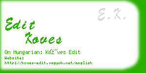 edit koves business card